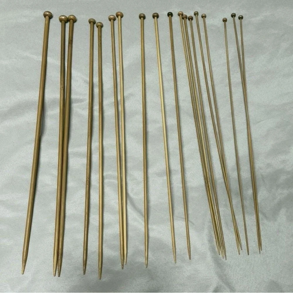 14 Inch Single Point Bamboo Knitting Only‎ 18pcs